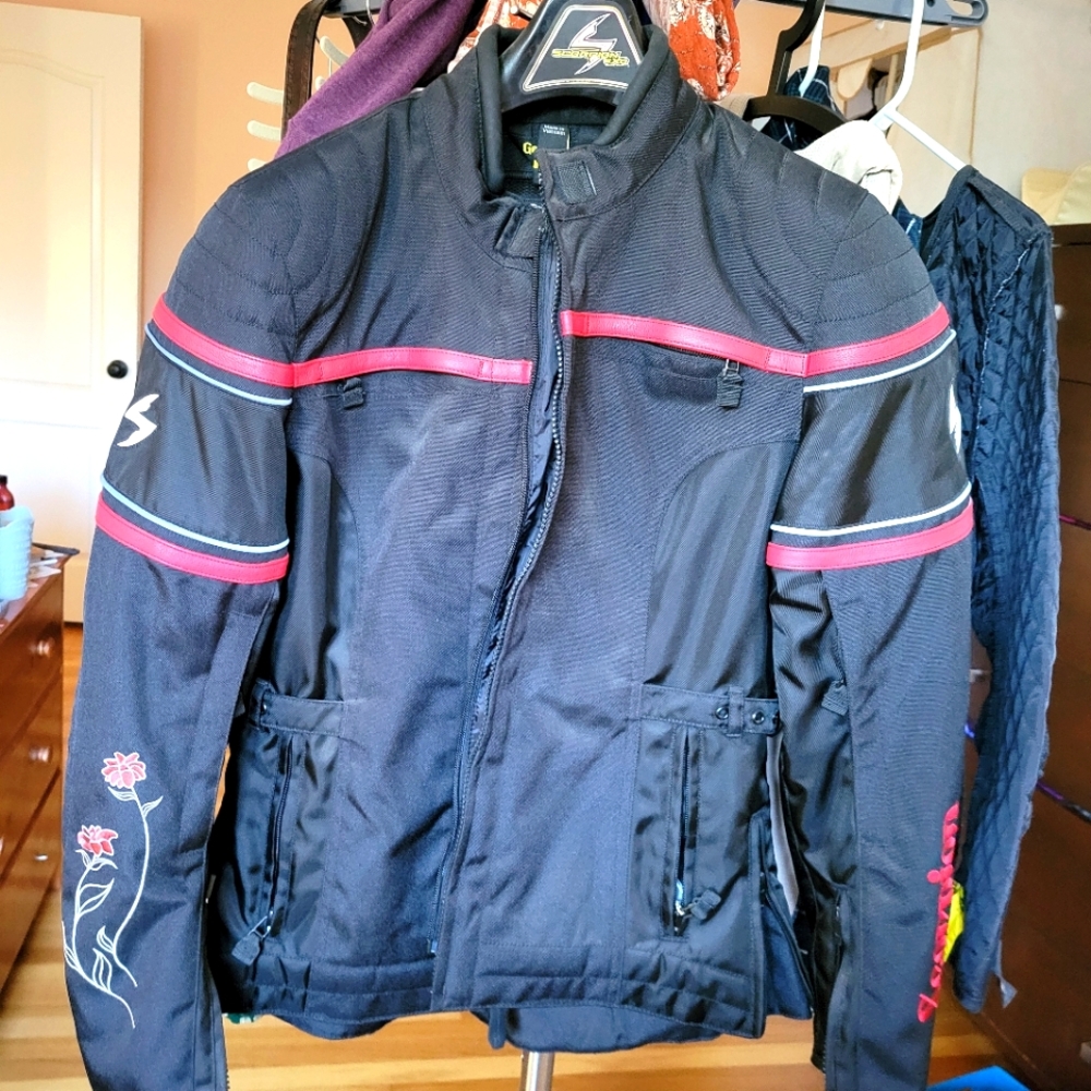 Scorpion Exo Black Dahlia womens motorcycle jacket M
